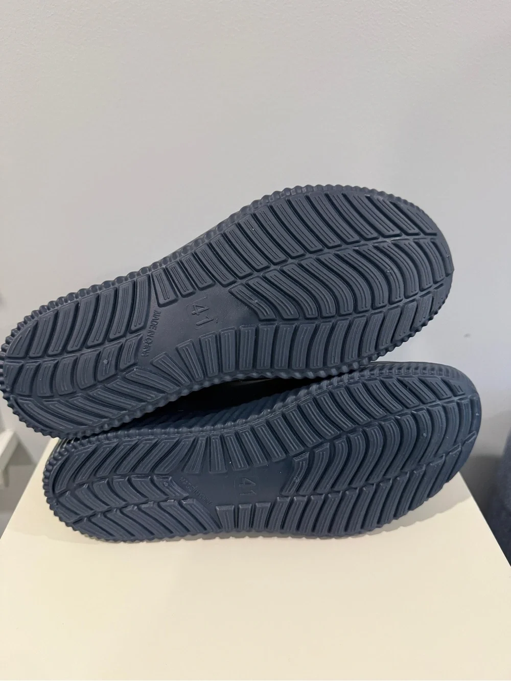 Men's Waterproof Navy Rubber Rain Boots